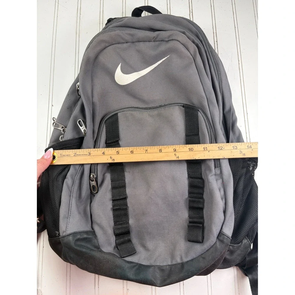 Nike Brasila Training Gray Black Swoosh Sport School Backpack Bag Unisex